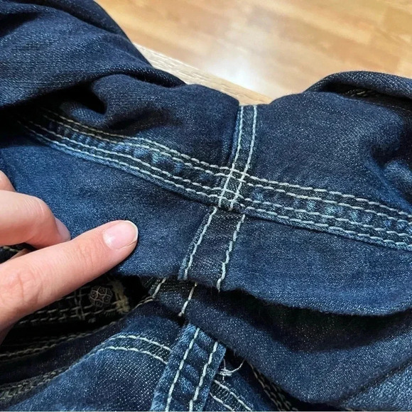 Silver Suki Surplus Jeans S224 L32 Womens Dark Wash Thick Stitched Blue Jeans - Picture 12 of 13